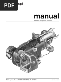 Manual: Installation and Operating Instructions