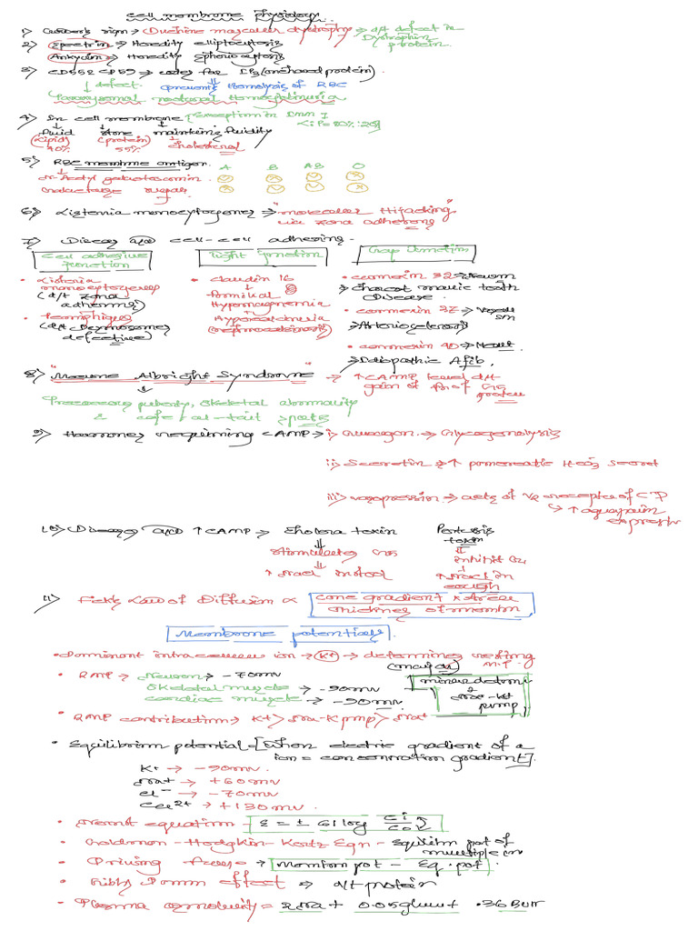 General Physiology Note | PDF