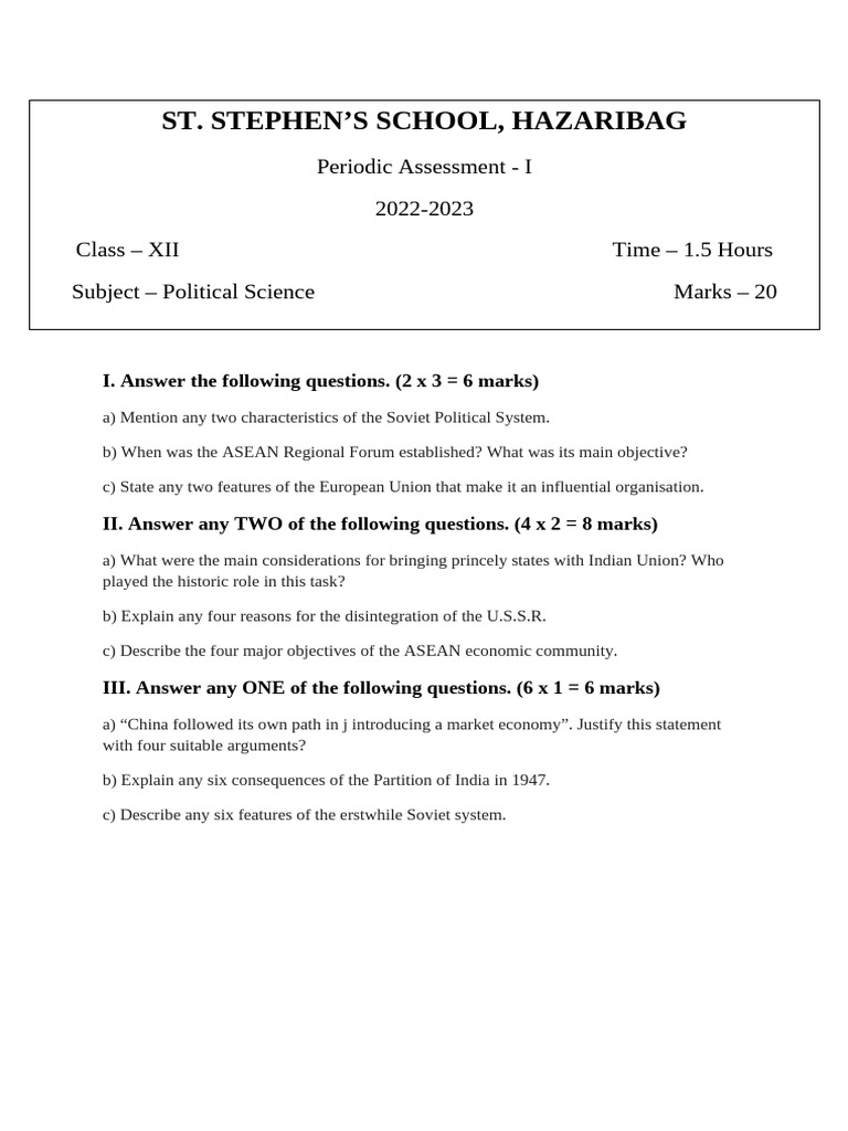 P.A 1 Pol Sci | PDF | History