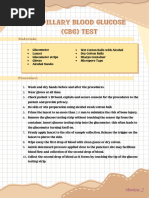 CBG Monitoring Procedure Checklist | PDF | Clinical Medicine | Human ...