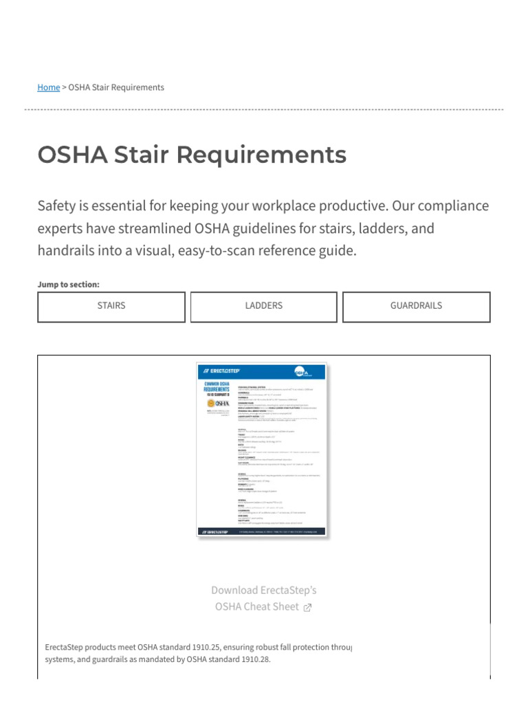 OSHA Stair and Ladder Safety Guide | PDF | Stairs | Pedestrian ...