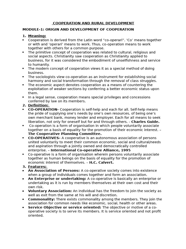 Cooperative Values in Rural Development | PDF | Cooperative | Capitalism