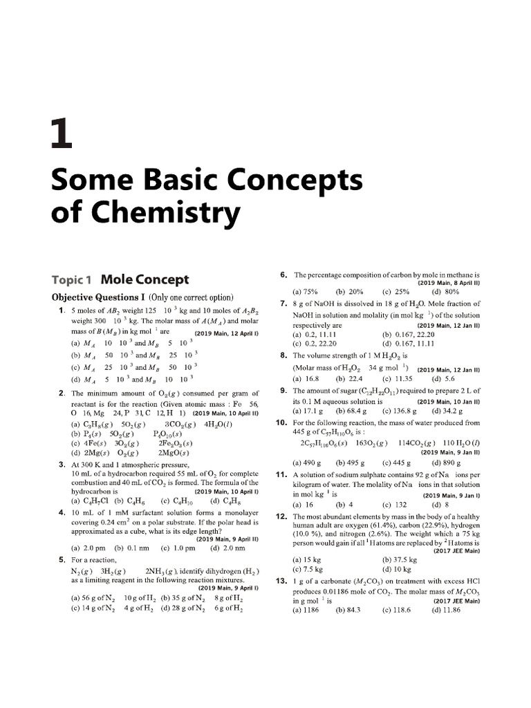 Some Basic Principles in Chemistry | PDF