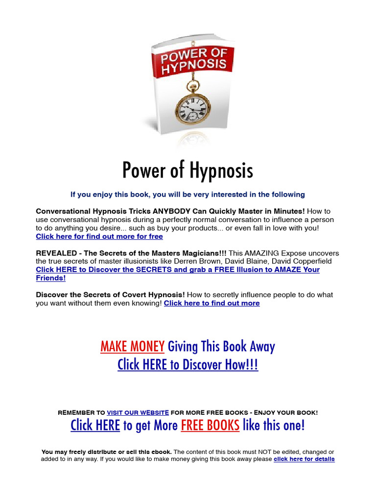 Conversational Hypnosis Techniques | PDF | Computers | Cooking, Food & Wine