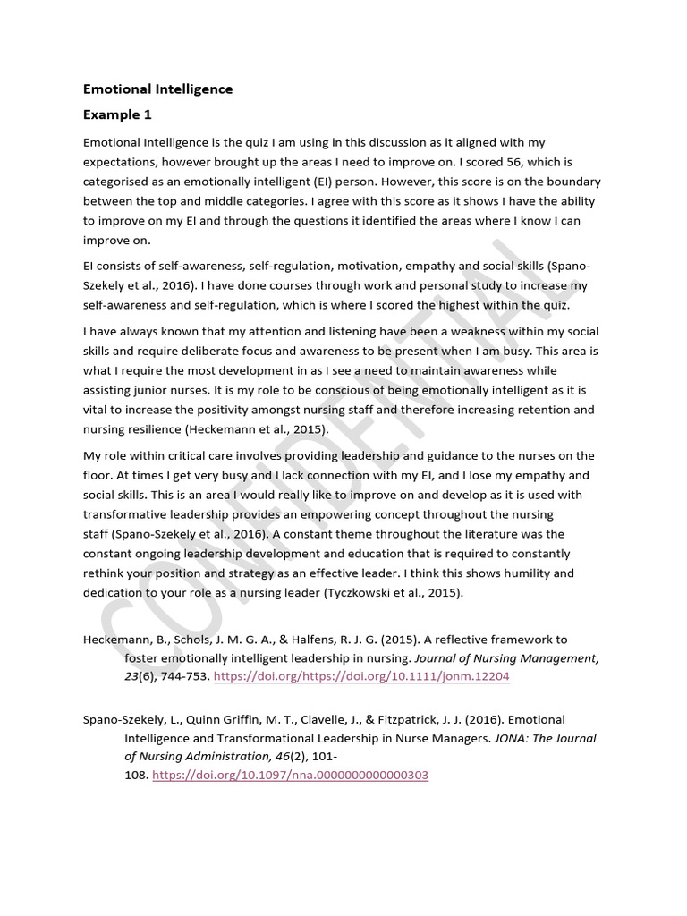 Enhancing Emotional Intelligence in Nursing | PDF | Emotional ...