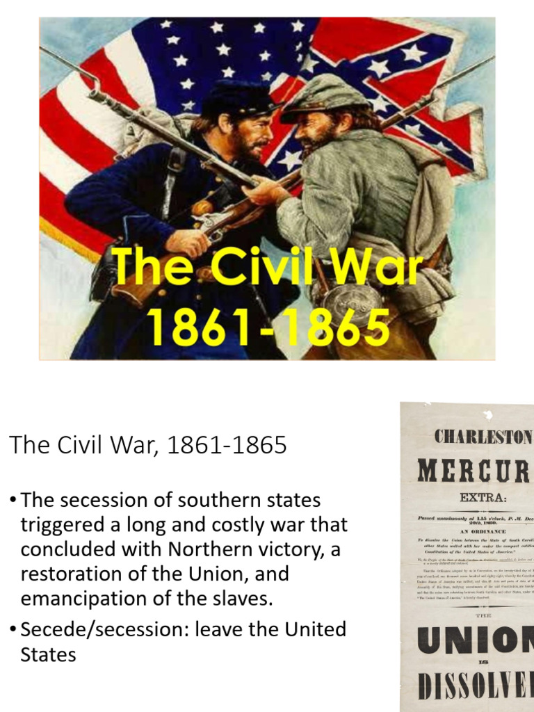Important Facts-The Civil War | PDF | American Civil War | Confederate ...