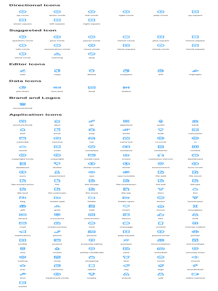 Ant Design - Icons Two Tone | PDF | Icon (Computing) | System Software
