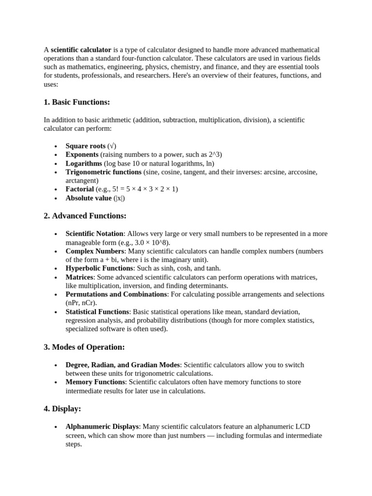 Scientific Calculator | PDF | Calculator | Function (Mathematics)