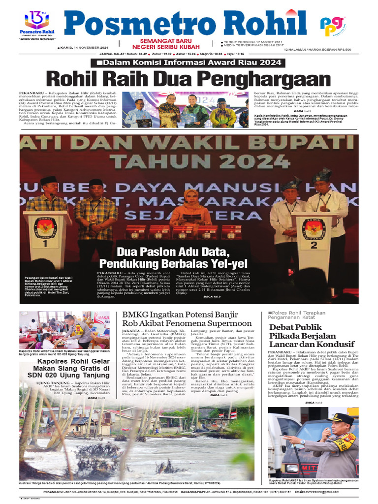 Debat Publik Pilkada Rohil 2024 Sukses | PDF
