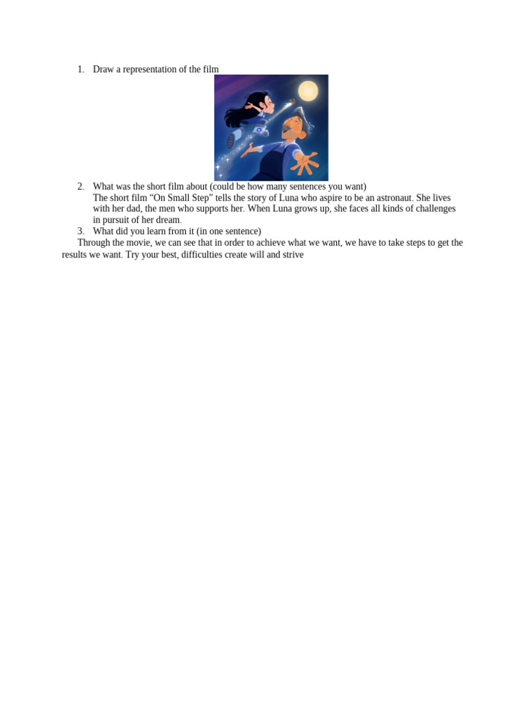Luna's Journey to Become an Astronaut | PDF