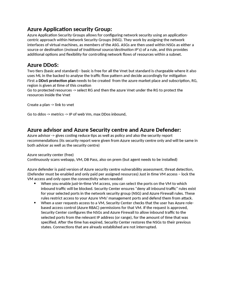 Azure Application Security Overview | PDF | Denial Of Service Attack ...