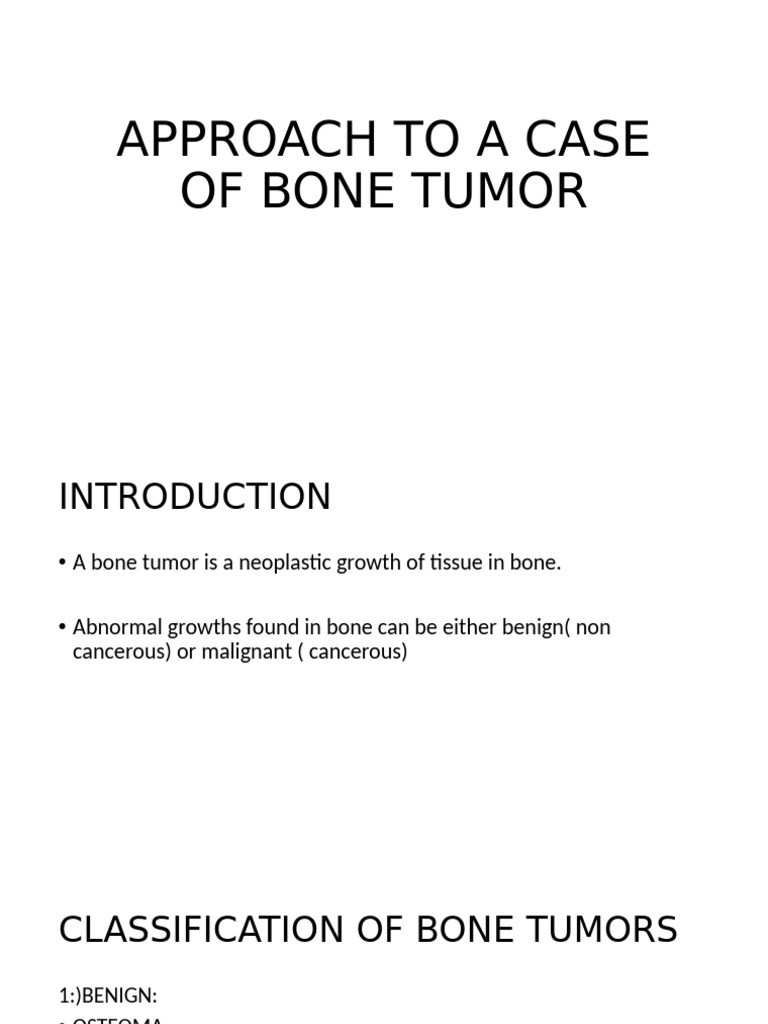 Management Principles of Bone Tumors | PDF | Radiation Therapy | Neoplasms