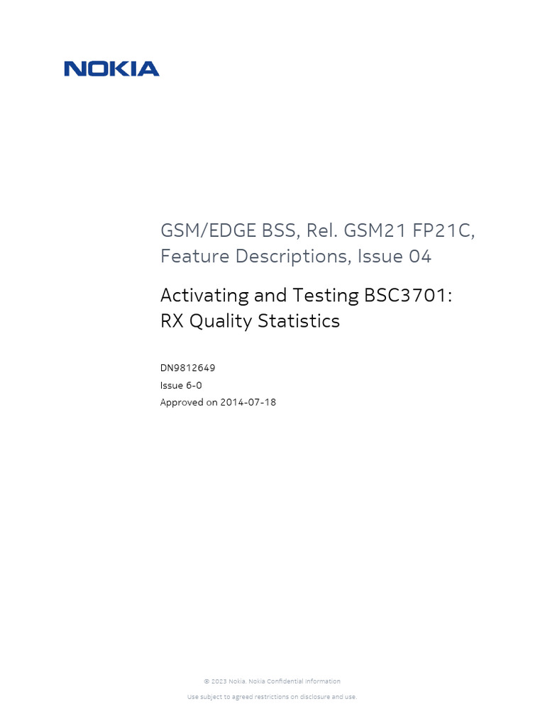 Activating and Testing BSC3701 RX Quality Statistics | PDF | Statistics ...