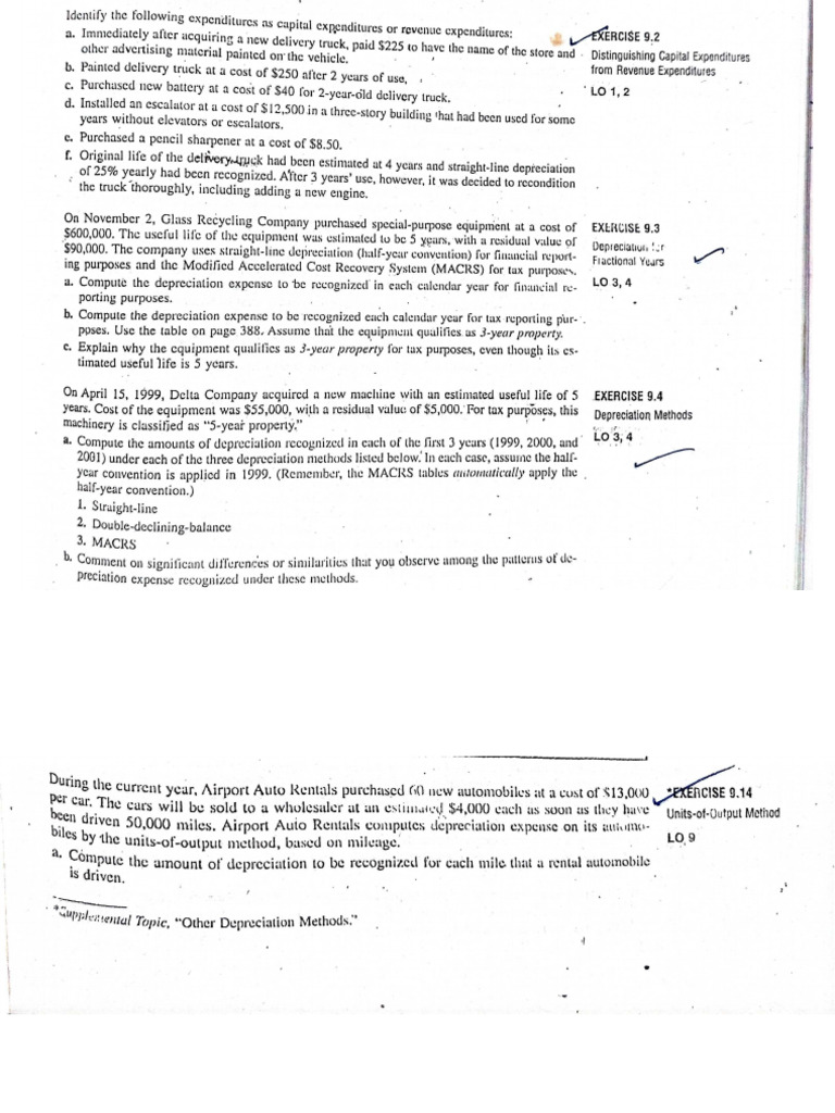 Questions On Depreciation Expense Pdf