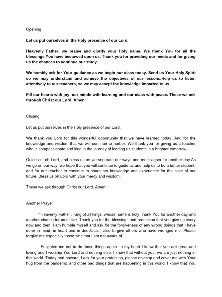In God's Holy Presence: A Prayer Guide | PDF | God The Father | Prayer