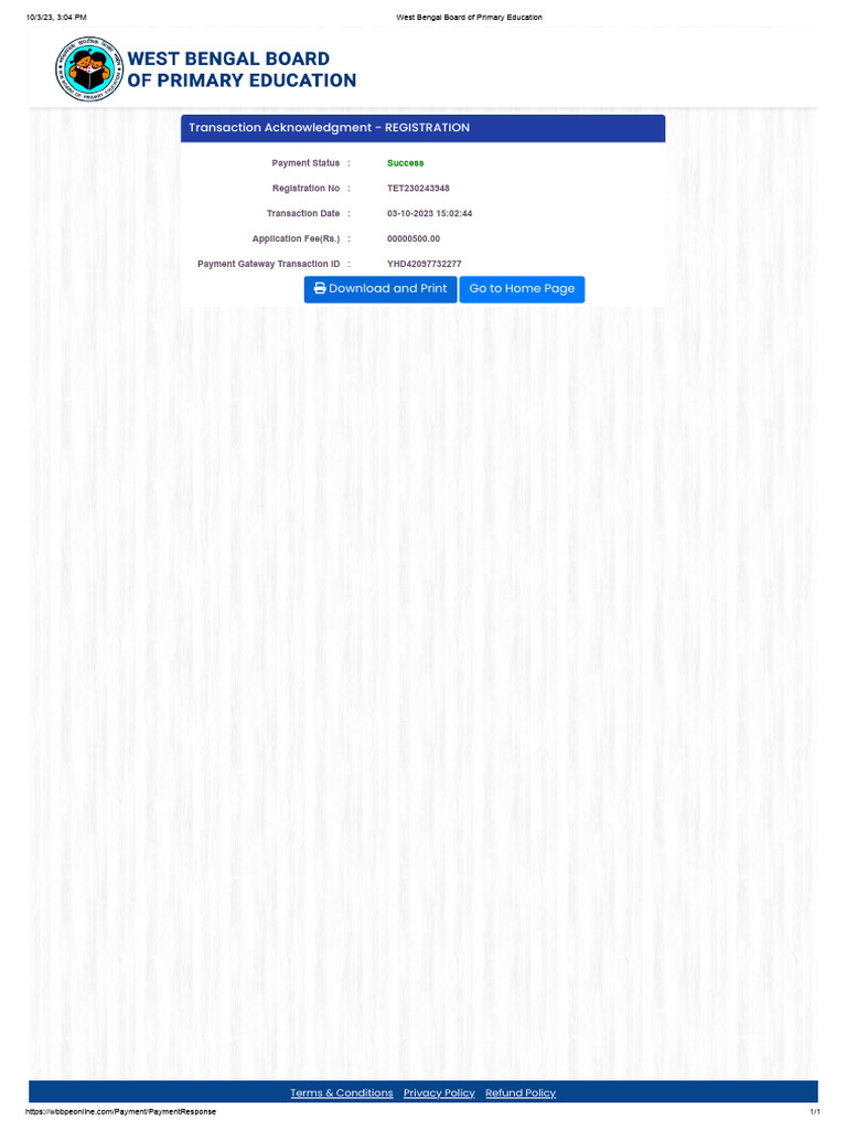 West Bengal Board of Primary Education | PDF