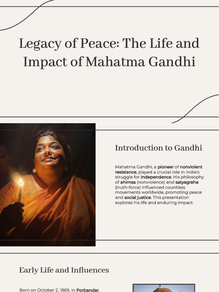 Slidesgo Legacy of Peace The Life and Impact of Mahatma Gandhi ...