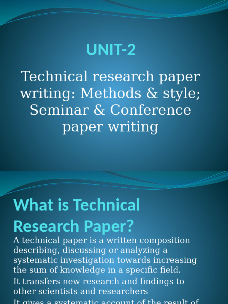 UNIT-2. Research Paper. Technical Paper Etc (Autosaved) | PDF ... image.