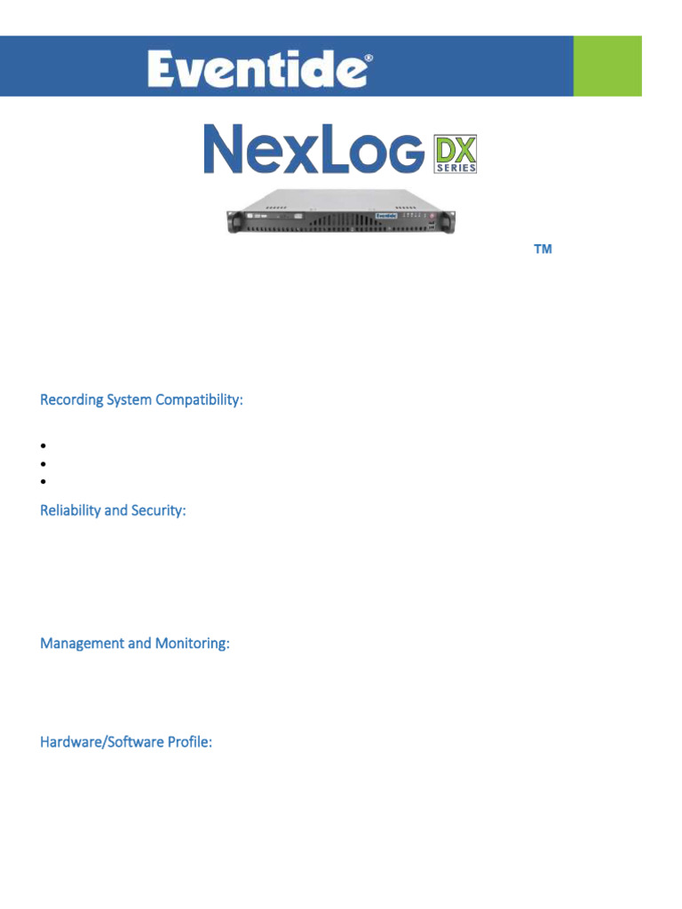 DX-Series Smart Edge Capture Device | PDF | Voice Over Ip | Computer ...