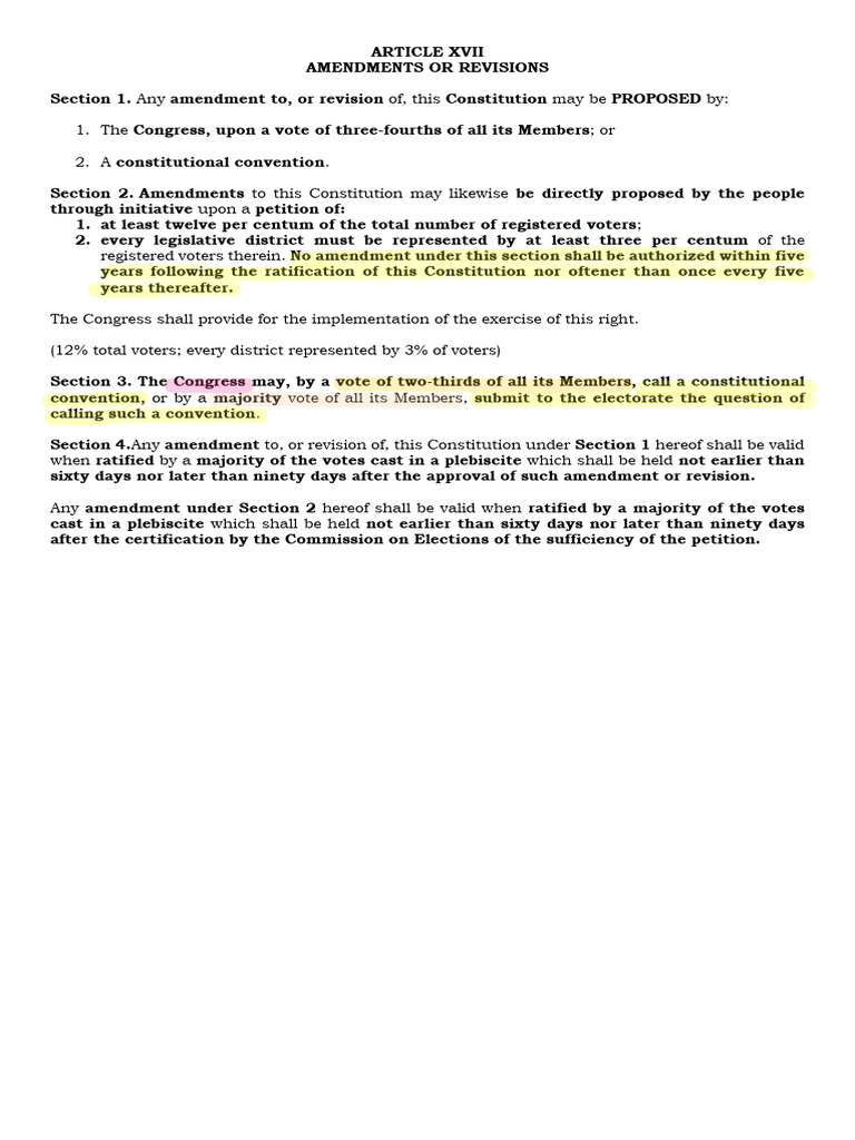 Amendment Revision | PDF