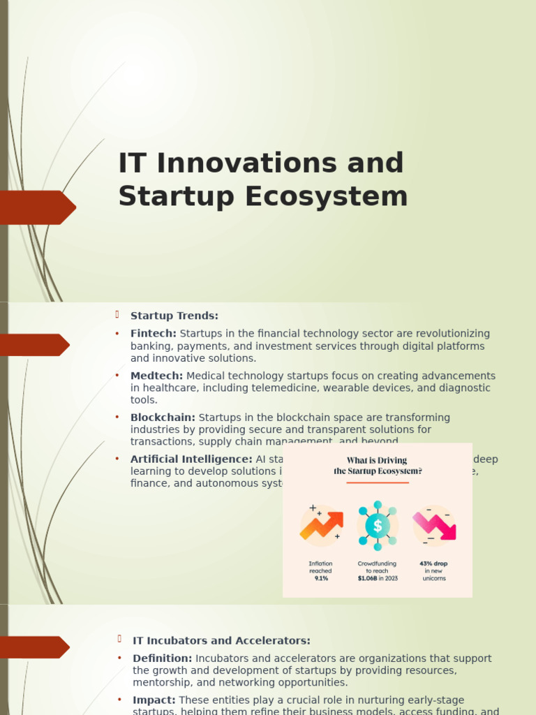 IT Innovations and Startup Ecosystem | PDF | Startup Company | Small ...