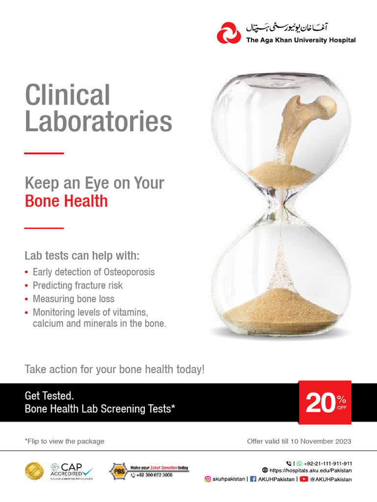 Bone Health Lab Screening Offers | PDF | Osteoporosis | Vitamin D