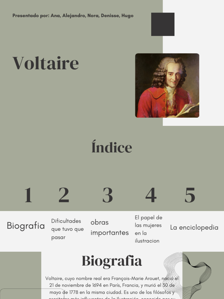 Vida y legado de Voltaire en la Ilustración | PDF | Voltaire | Era de ...