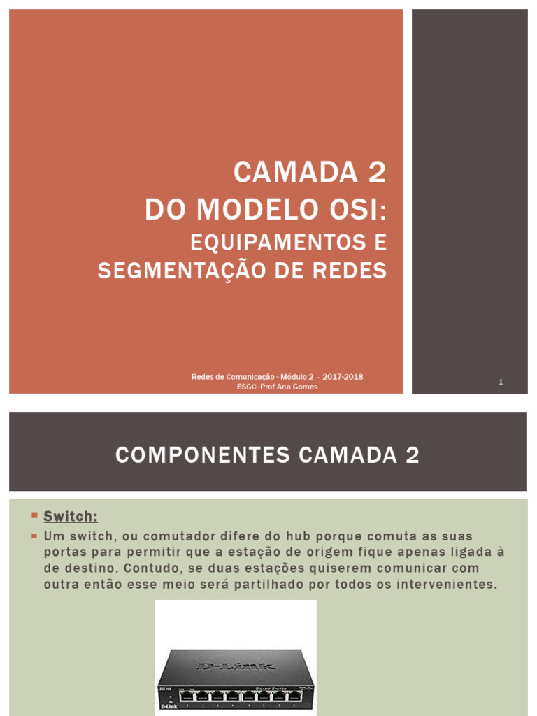 Funções do Switch na Camada 2 OSI | PDF | Rede de computadores ...