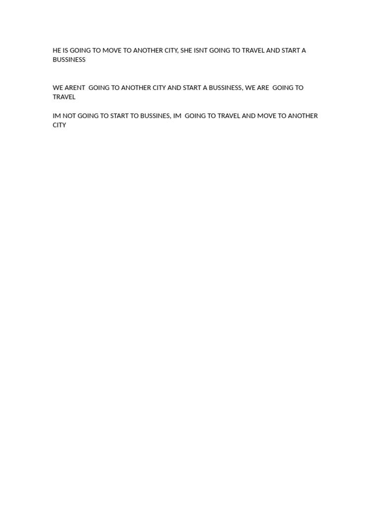 Travel Plans vs. Business Moves | PDF