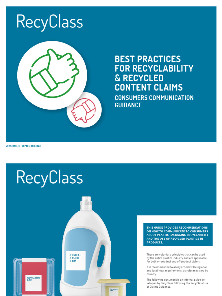 Plastic Packaging Recyclability Guide | PDF | Recycling | Packaging And ...