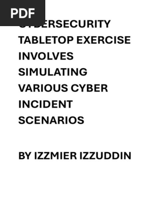 Cybersecurity Tabletop Exercise Various Cyber Incident