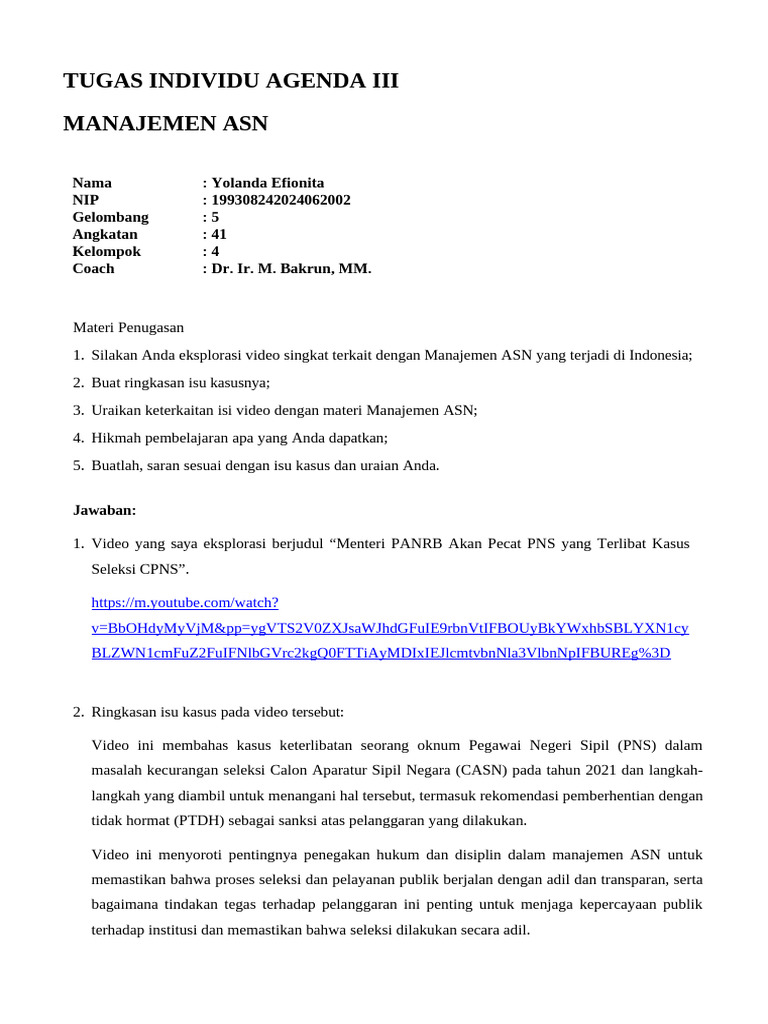 Isu Integritas dalam Manajemen ASN | PDF