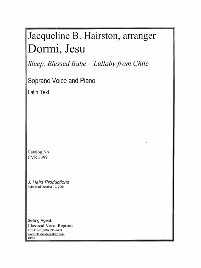 Dormi Jesu 1 | PDF