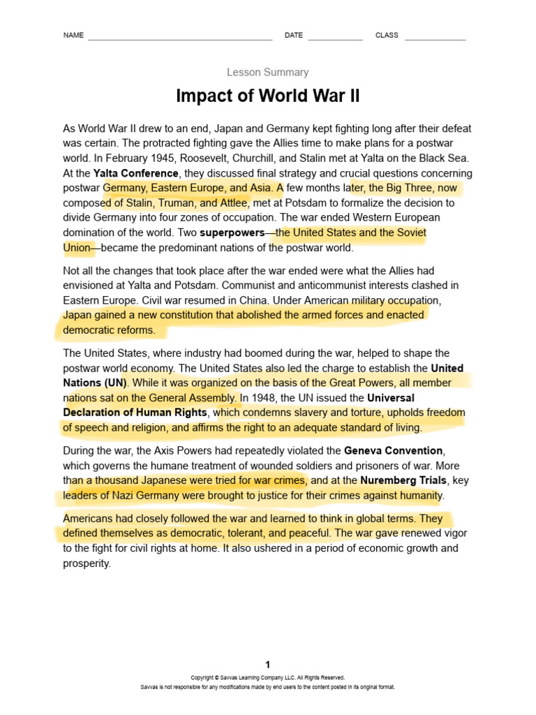 Hsus Na Summary en 14 08 | PDF | Allies Of World War II | Conflicts
