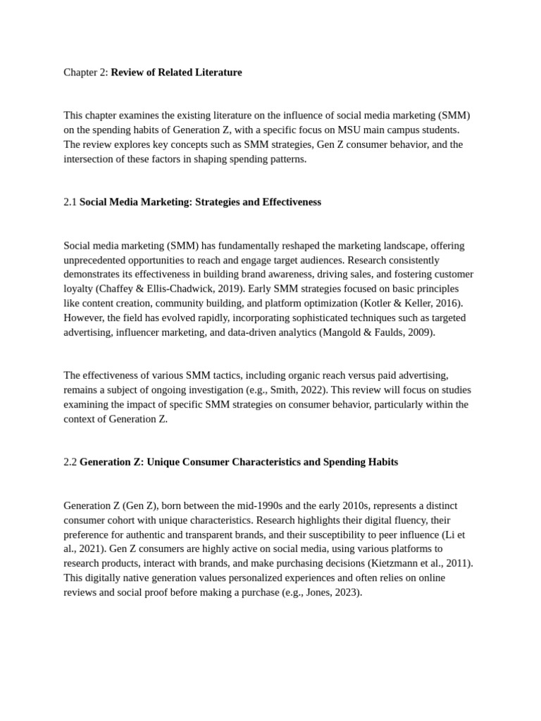 Review of Related Literature | PDF | Social Media Marketing | Consumer ...