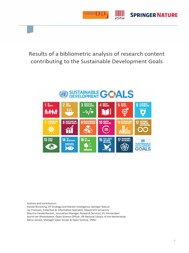 Bibliometric Analysis of SDG Research | PDF | Open Access