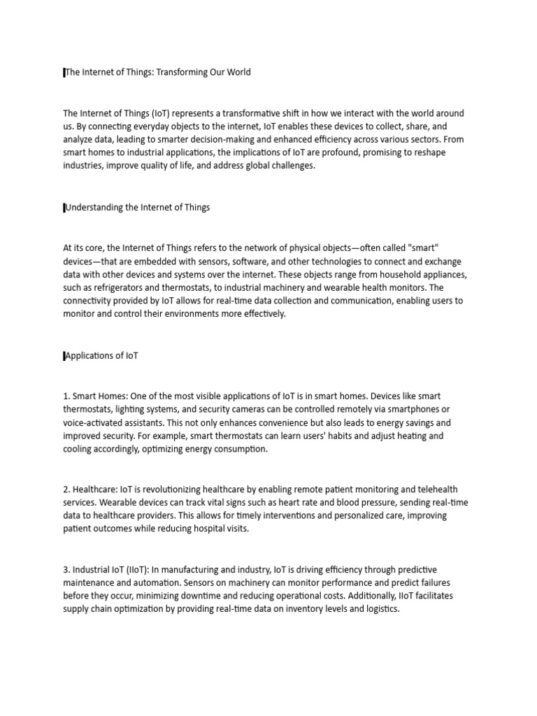 ICT project | PDF | Internet Of Things | Home Automation