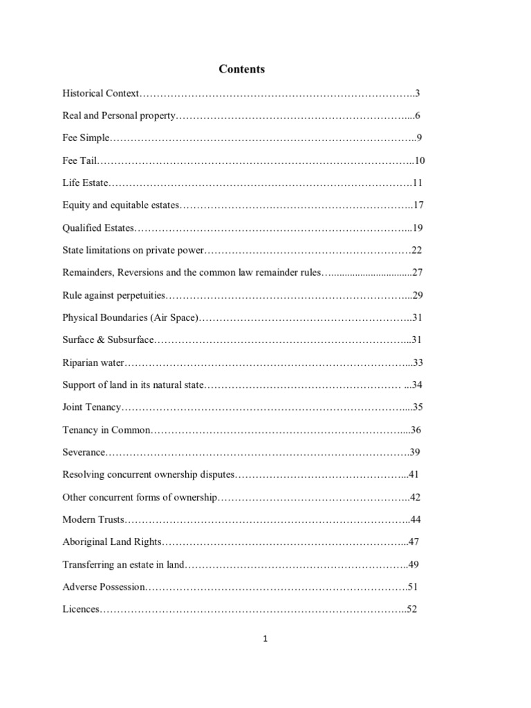 Overview of Property Law in Canada | PDF | Fee Simple | Leasehold Estate