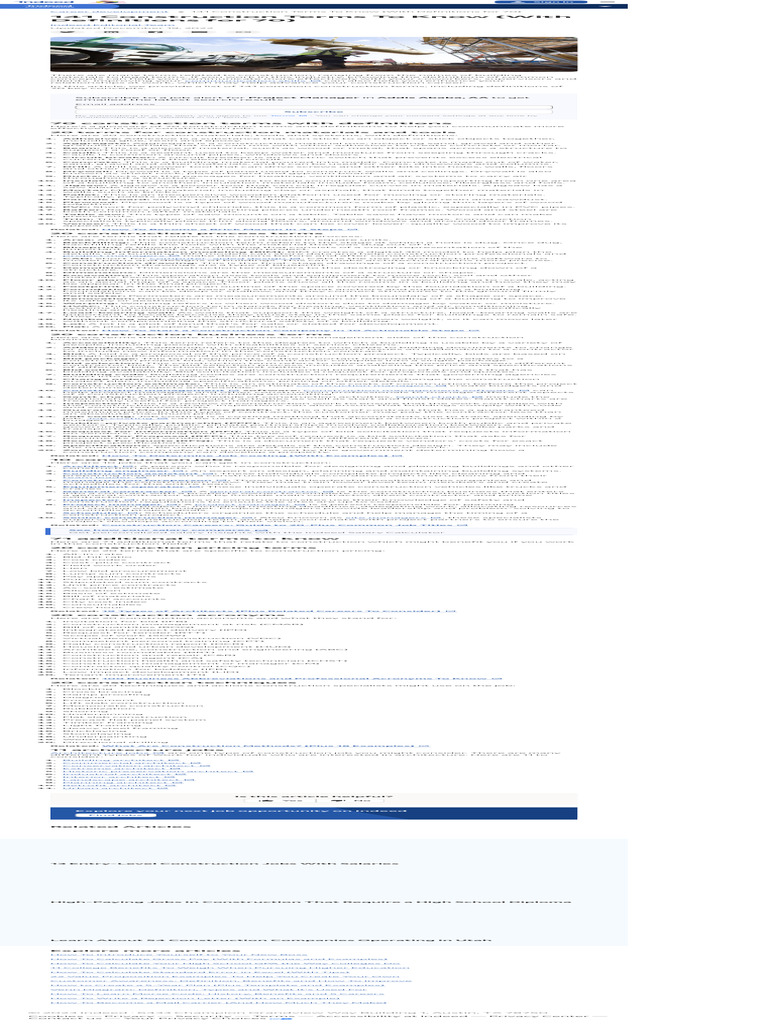 Key Construction Terms and Definitions | PDF | Drywall | Request For ...