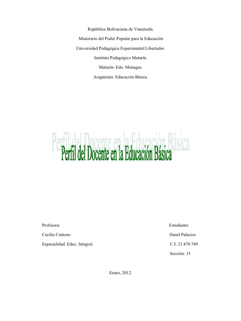 Roles del Docente en la Educación Venezolana | PDF | Maestros | Aprendizaje