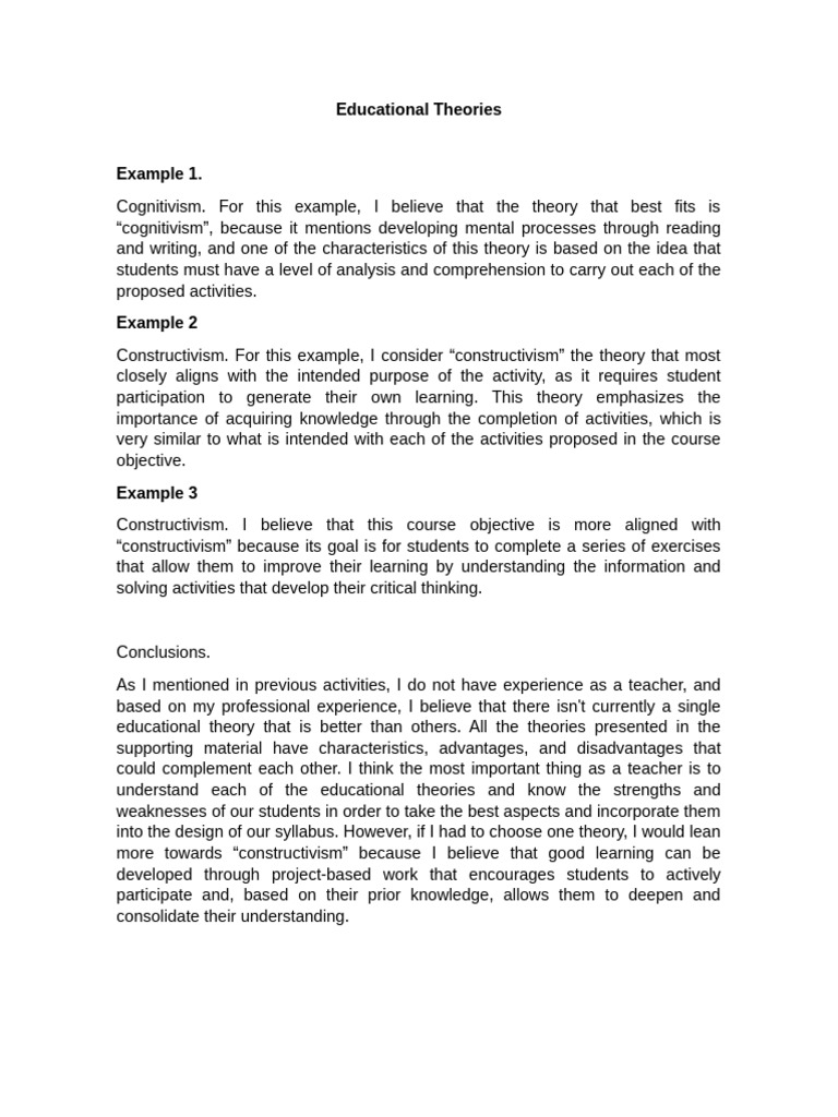 Educational Theories | PDF