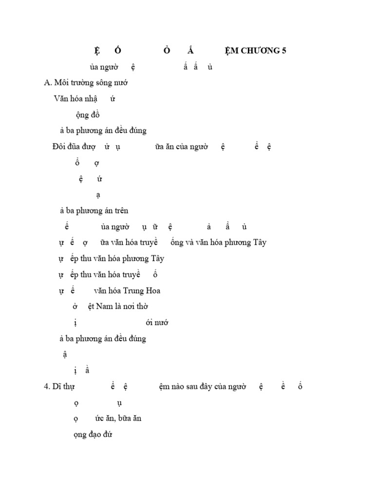 Trac Nghiem On Tap Chuong 5 | PDF