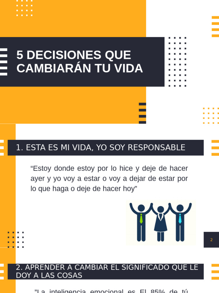 5 Decisiones que Transforman Tu Vida | PDF | Relaciones personales ...