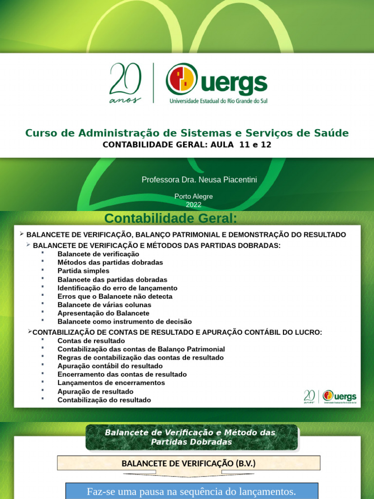 Balancete de Verificação e Contabilidade | PDF | Contabilidade ...