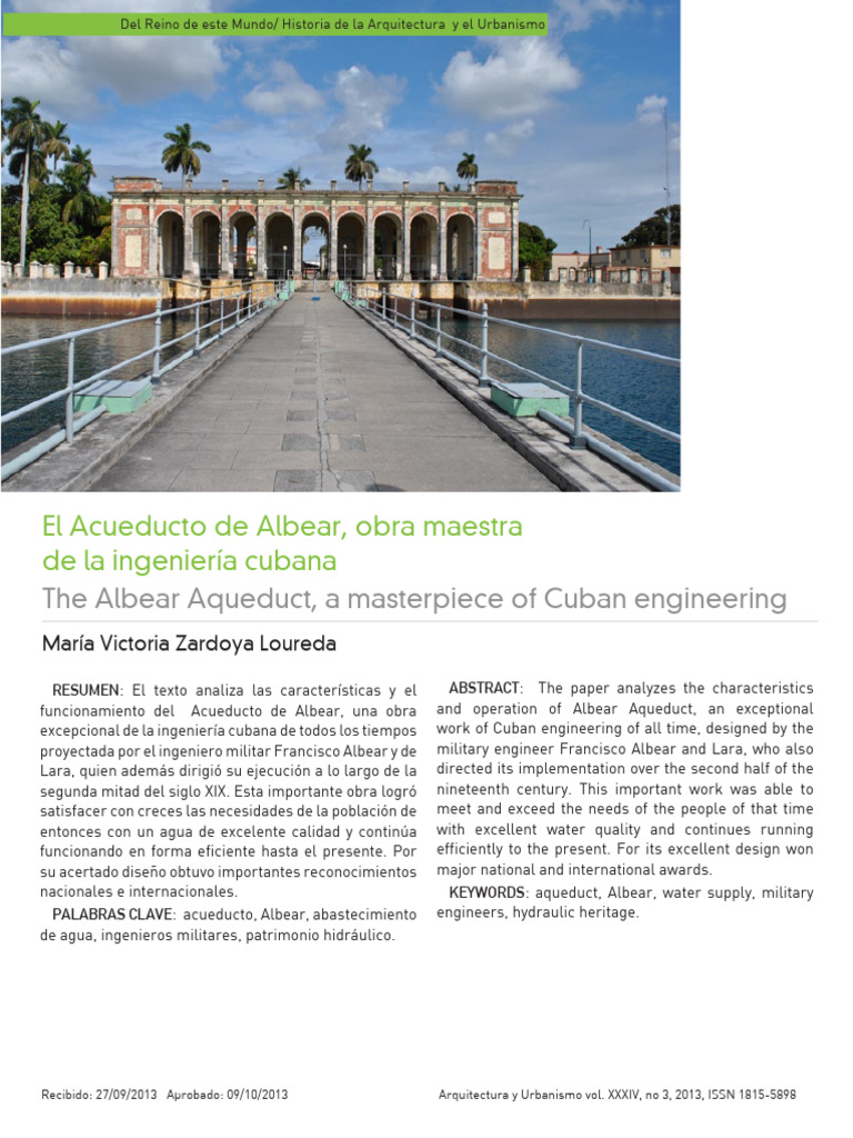 Acueducto de Albear: Ingeniería Cubana | PDF | la Habana | Ingeniero civil