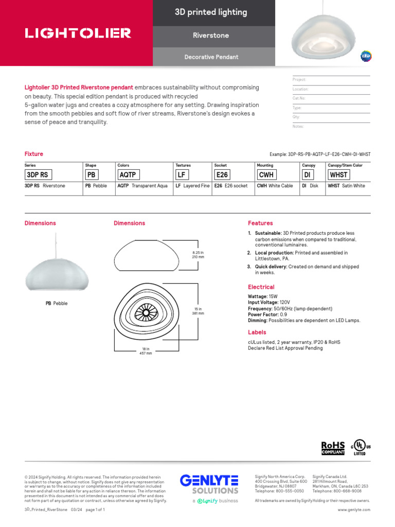 RB Series Specsheet Us | PDF | Electrical Equipment | Light