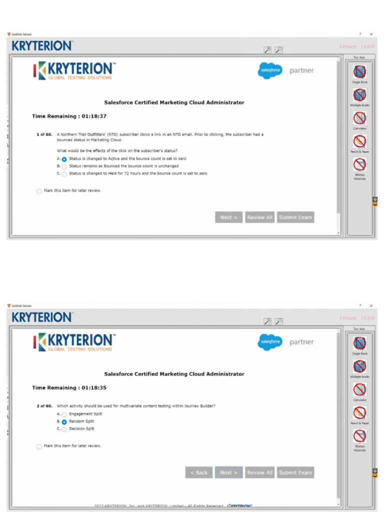 SFMC Admin SET 2 SU22 | PDF