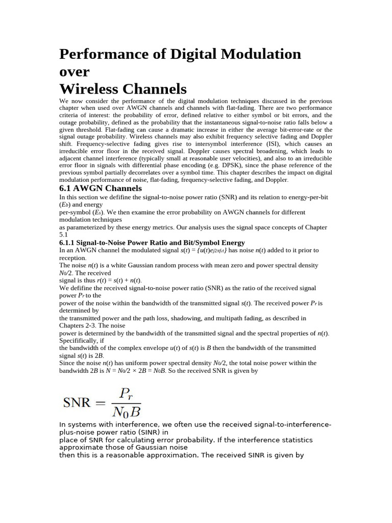 TTDD | PDF | Signal To Noise Ratio | Telecommunications Engineering