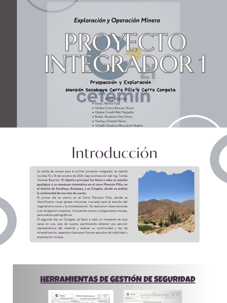 PROYECTO INTEGRADOR 1 Point | PDF | Volcán | Roca (geología)