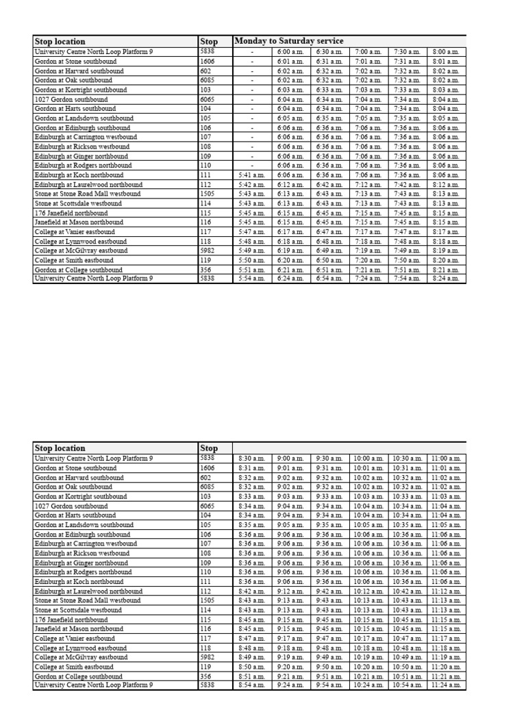 Transit route 1 schedule pdf sports recreation cooking food wine